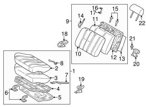 BODY/REAR SEAT COMPONENTS for 1997 Toyota 4Runner #1
