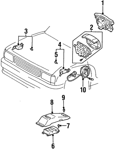 ELECTRICAL/AIR BAG COMPONENTS for 1998 Toyota T100 #1