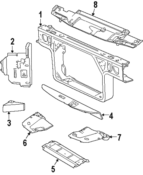 Radiator Support for 2002 Ford Crown Victoria #0