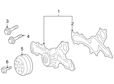 COOLING SYSTEM/WATER PUMP for 2012 Toyota Venza #1