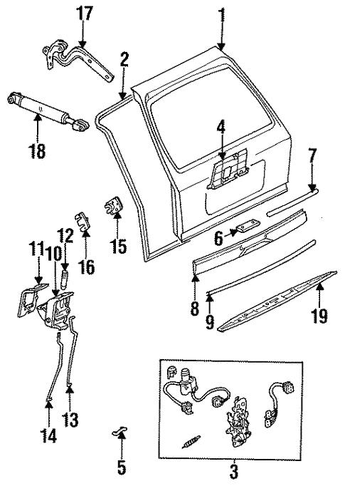 Liftgate for 1995 Mercedes-Benz E 320 #0