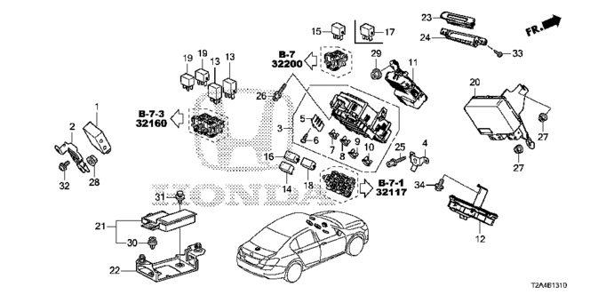 ELECTRICAL / EXHAUST / HEATER / FUEL/CONTROL UNIT (CABIN) (1) for 2014 Honda ACCORD SEDAN #1