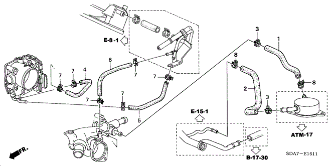 ENGINE/WATER HOSE (V6) for 2003 Honda ACCORD SEDAN #1