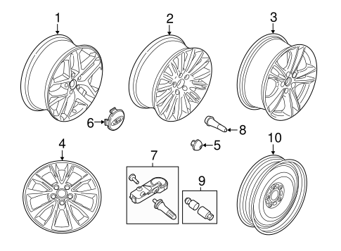 Front Suspension/Wheels & Trim for 2017 Ford Fusion #3