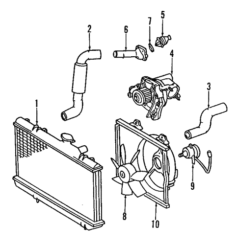 Radiator & Components for 1986 Toyota Celica #1