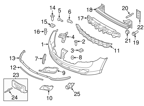 MKZ BUMPER & COMPONENTS - FRONT