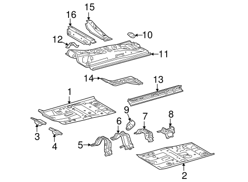 BODY/FLOOR & RAILS for 2011 Toyota Yaris #2