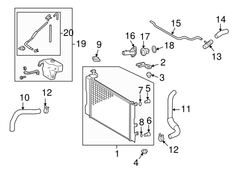 COOLING SYSTEM/RADIATOR & COMPONENTS for 2011 Toyota Matrix #1
