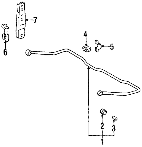 REAR SUSPENSION/STABILIZER BAR & COMPONENTS for 1997 Toyota Land Cruiser #1