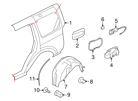 LR3 QUARTER PANEL & COMPONENTS