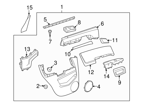 Vue INTERIOR TRIM - REAR DOOR