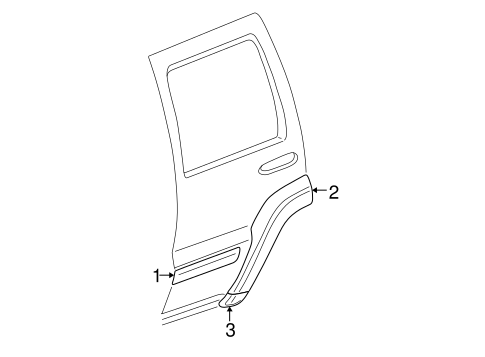 Liberty EXTERIOR TRIM - REAR DOOR