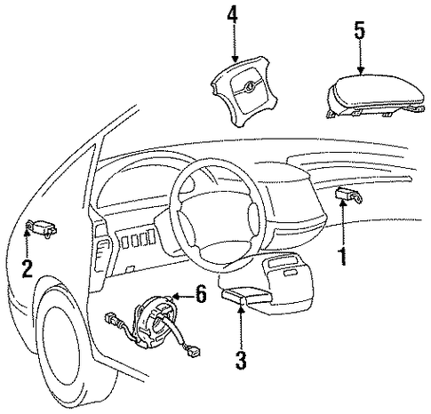 ELECTRICAL/AIR BAG COMPONENTS for 1996 Toyota Previa #1