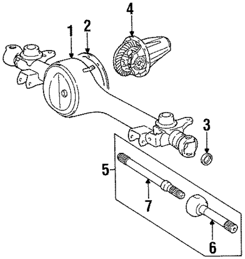 FRONT SUSPENSION/DRIVE AXLES for 1996 Toyota Land Cruiser #1