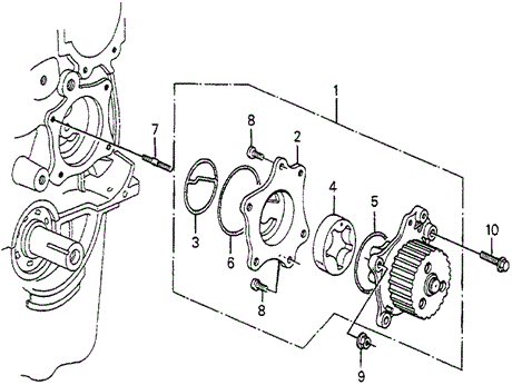 ENGINE/OIL PUMP for 1985 Honda ACCORD SEDAN #1