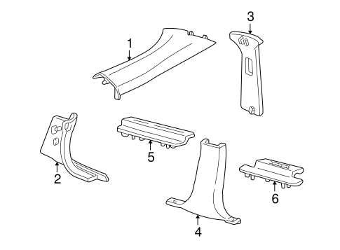 LS INTERIOR TRIM - PILLARS