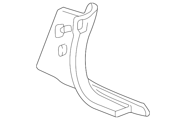 XW4Z5402344AAA Деталь COWL KICK PANEL, RIGHT