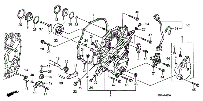 TRANSMISSION - AUTOMATIC/AT LEFT SIDE COVER for 2009 Honda CIVIC SEDAN #1