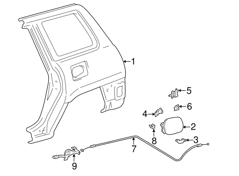 BODY/FUEL DOOR for 1996 Toyota RAV4 #2
