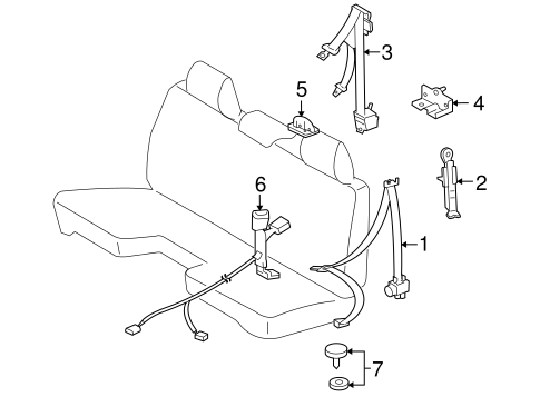 ELECTRICAL/FRONT SEAT BELTS for 2009 Toyota Tacoma #2