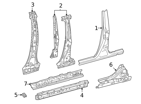 Center Pillar & Rocker for 2019 Toyota Mirai #0