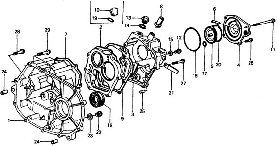 TRANSMISSION - MANUAL/5MT TRANSMISSION HOUSING for 1977 Honda CIVIC HATCHBACK #1