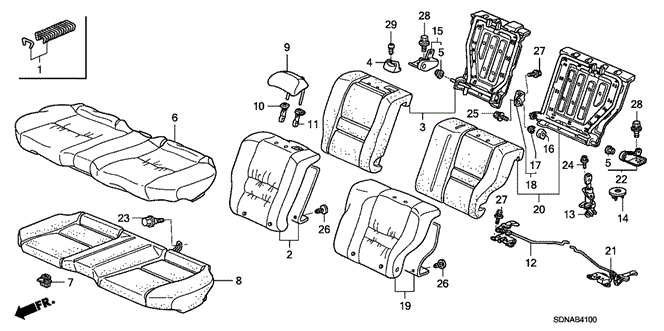 Interior/Bumper/Rear Seat for 2007 Honda ACCORD COUPE #1