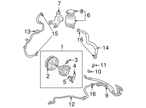 STEERING/PUMP & HOSES for 2006 Toyota Camry #2