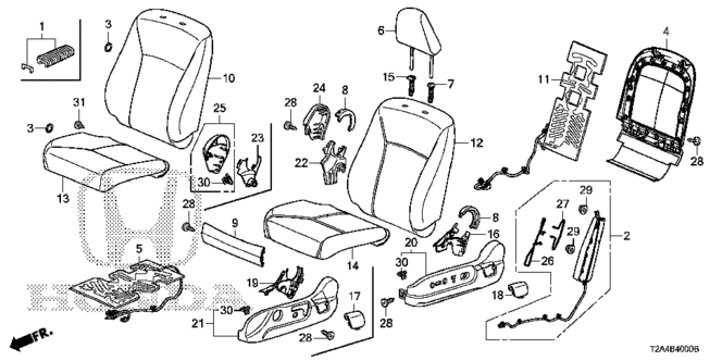 INTERIOR / BUMPER/FRONT SEAT (L.) (TS TECH) for 2013 Honda ACCORD SEDAN #1