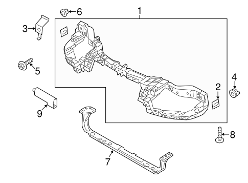 Focus RADIATOR SUPPORT