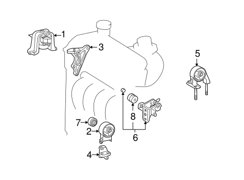 ENGINE/MOUNTS for 2004 Scion xB #2