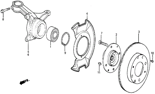 Steering Knuckle for 1984 Honda Wagovan #0