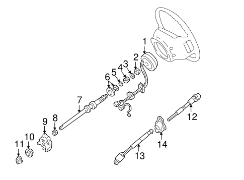 Steering/Shaft & Internal Components for 2003 Ford Ranger #2
