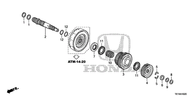 Transmission - Automatic/AT Third Shaft (V6) for 2012 Honda ACCORD COUPE #1