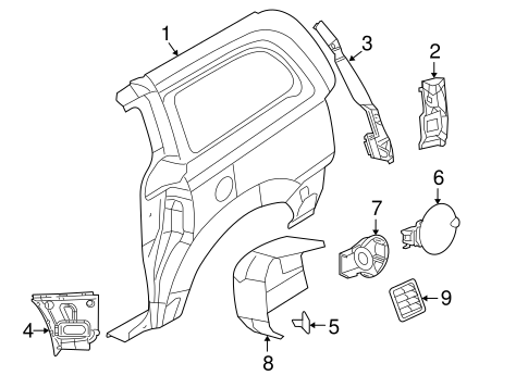 Body/Side Panel for 2017 Dodge Grand Caravan #1
