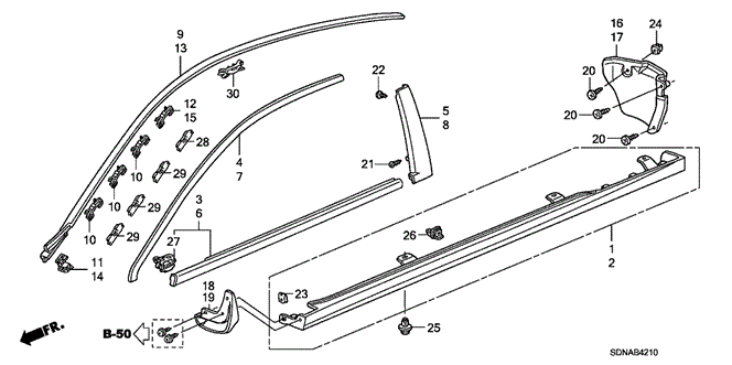 Interior/Bumper/Molding - Side Sill Garnish for 2007 Honda ACCORD COUPE #1