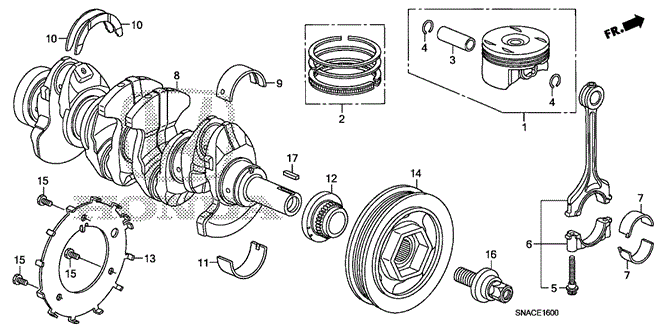 ENGINE/CRANKSHAFT - PISTON (1.8L) for 2011 Honda CIVIC SEDAN #1