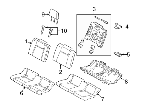 Body/Rear Seat Components for 2013 Ford Mustang #1