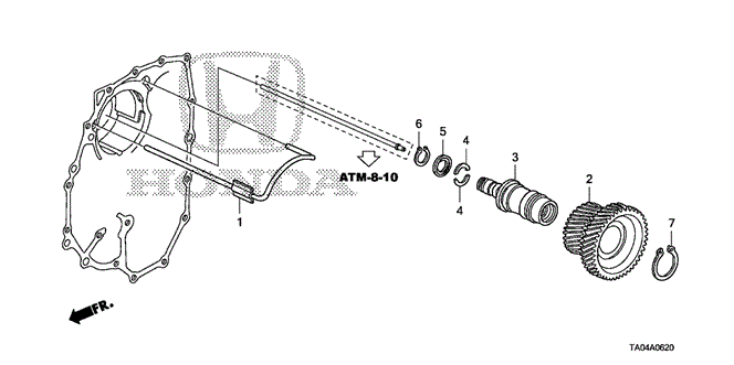Transmission - Automatic/AT Idle Shaft (L4) for 2010 Honda ACCORD SEDAN #1