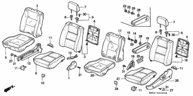 Front Seat for 1992 Honda ACCORD 5-DOOR #0