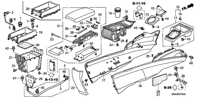 INTERIOR / BUMPER/CONSOLE for 2009 Honda CIVIC SEDAN #1
