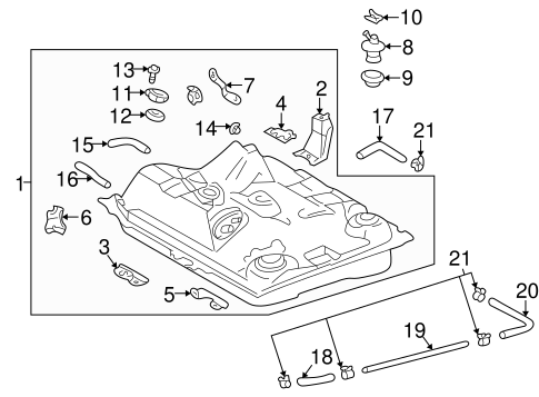 FUEL SYSTEM/FUEL SYSTEM COMPONENTS for 2001 Toyota Prius #2