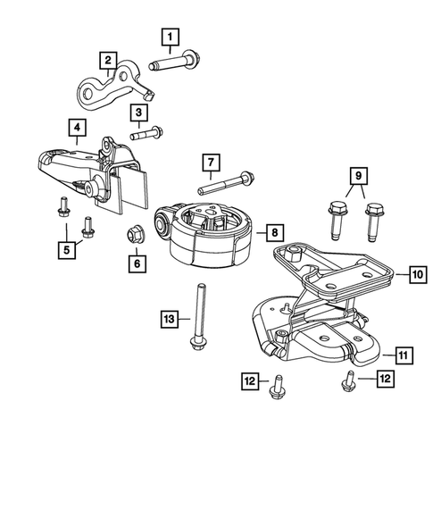 Engine Mounting for 2016 Dodge Journey #6