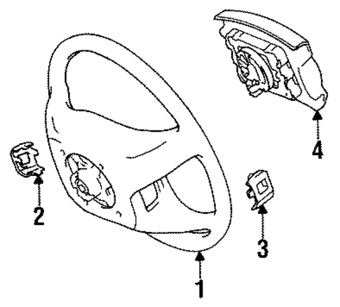 STEERING/STEERING WHEEL & TRIM for 1996 Toyota Corolla #1