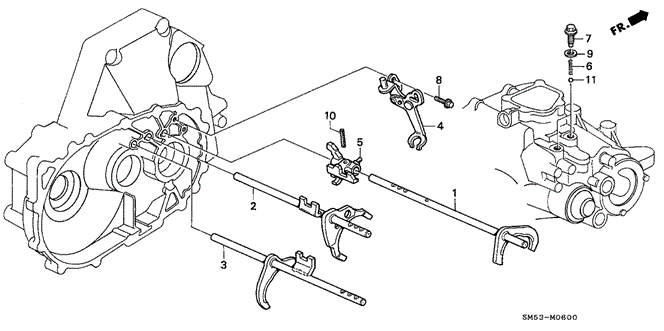 TRANSMISSION - MANUAL/MT SHIFT FORK for 1992 Honda ACCORD 5-DOOR #1