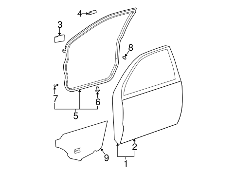 BODY/DOOR & COMPONENTS for 2006 Toyota Camry #4