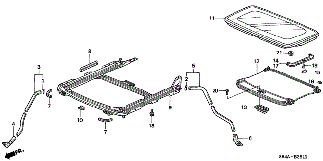 INTERIOR / BUMPER/SLIDING ROOF for 2002 Honda ACCORD SEDAN #1