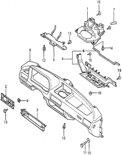 INTERIOR / BUMPER/INSTRUMENT PANEL for 1981 Honda ACCORD SEDAN #1