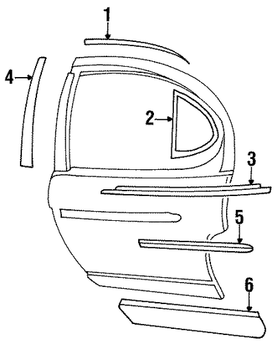 Grand Prix EXTERIOR TRIM - REAR DOOR