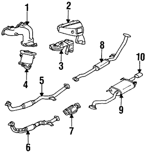 EXHAUST SYSTEM/EXHAUST MANIFOLD for 1997 Toyota Celica #1